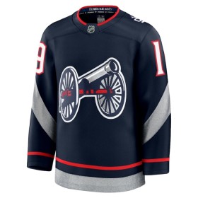 Män Ishockey Columbus Blue Jackets tröja Fanatics Premium NHL Stadium Series Adam Fantilli 2024-25 Navy